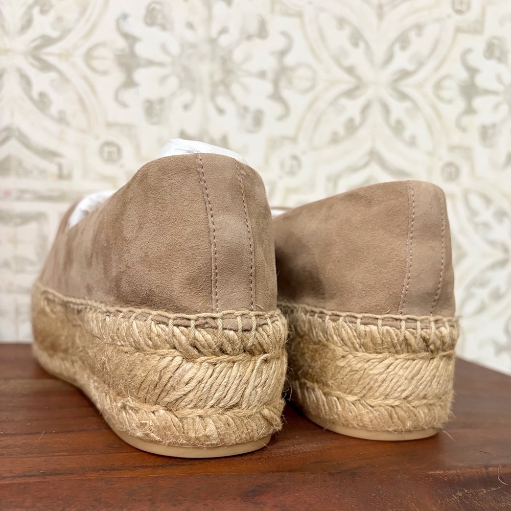 Tory Burch Suede Platform Espadrilles in “Almond Flour” SZ 8, NEW IN BOX! $275 - Picture 10 of 12
